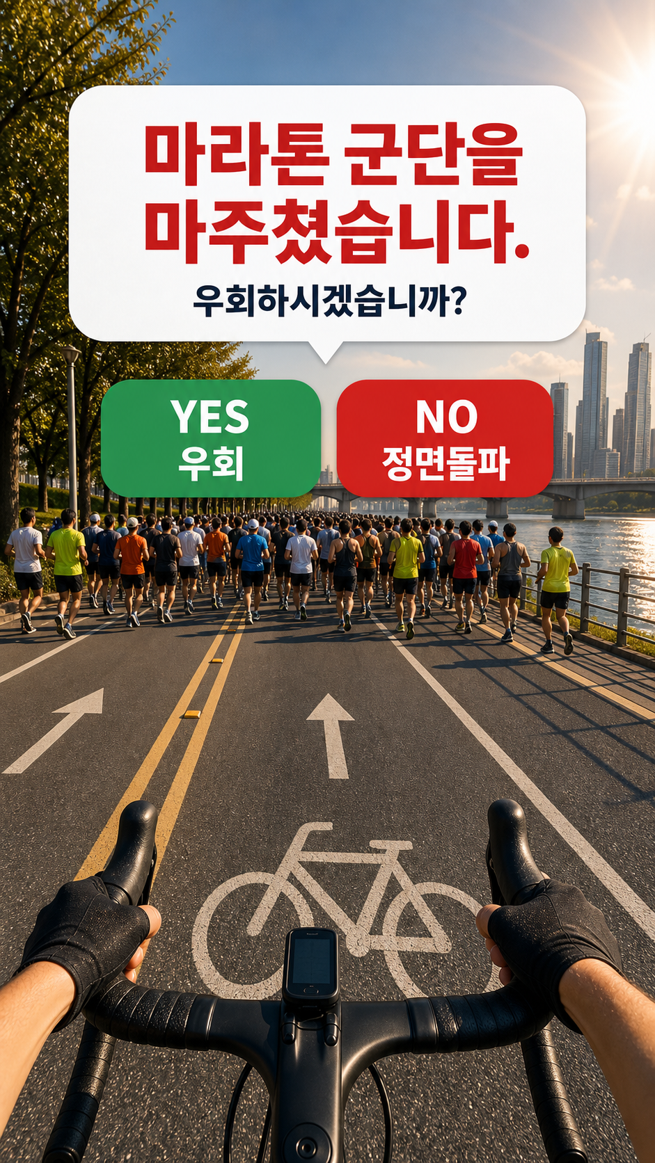 라이더 레이더에서 라이딩 전 날씨와 자전거길 상황을 확인하세요.