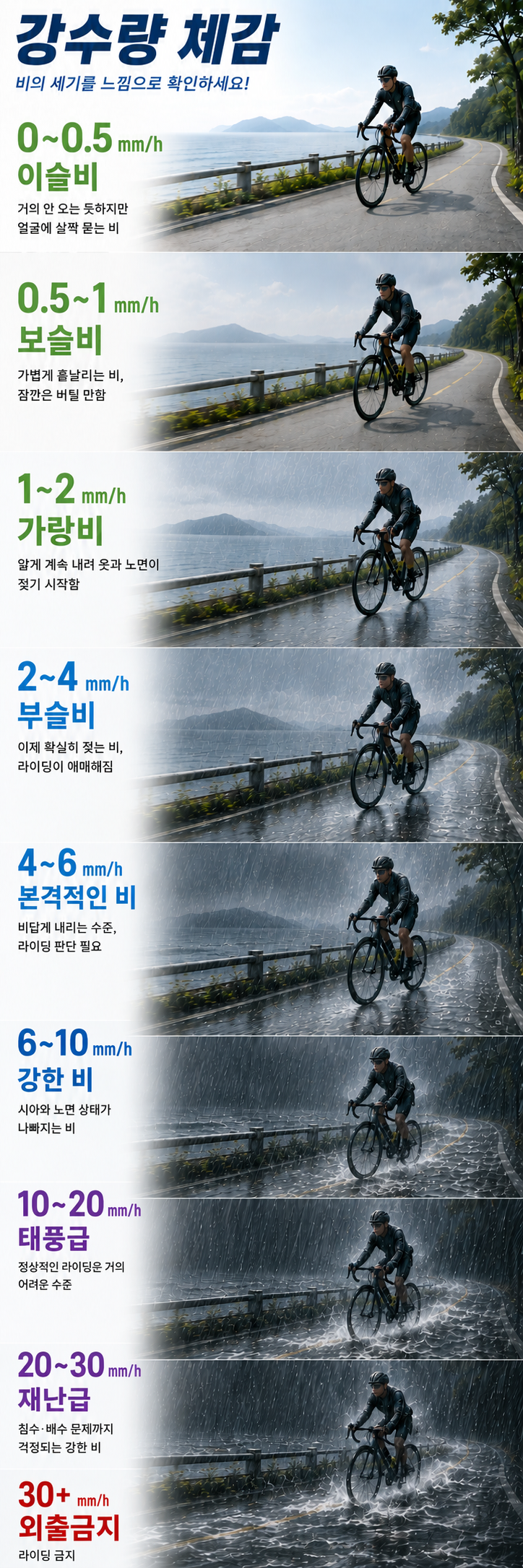 강수량 체감 가이드
